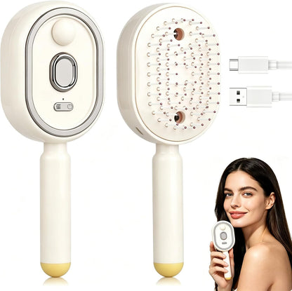 Electric spray rechargeable air cushion comb