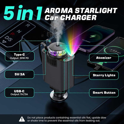 5-in-1 Starlight Car Charger