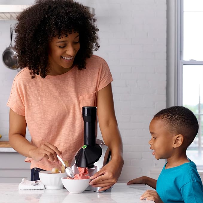Frozen Fruit Soft Serve Maker – 200W Silver Machine