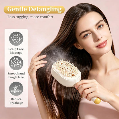 Electric spray rechargeable air cushion comb