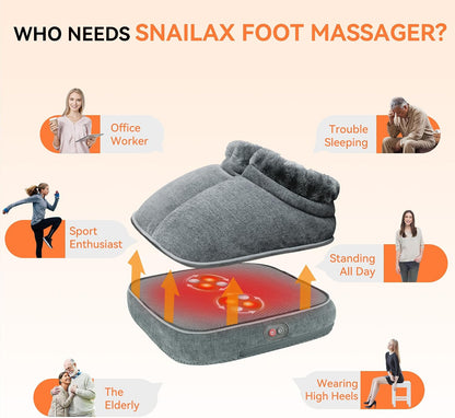 2-in-1 electric heated foot massager and foot warmer