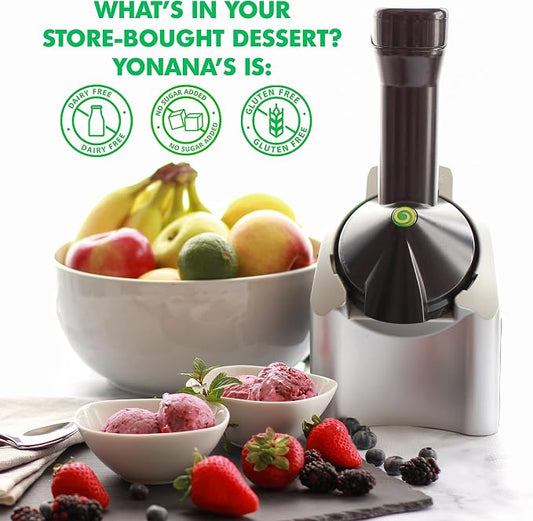 Frozen Fruit Soft Serve Maker – 200W Silver Machine