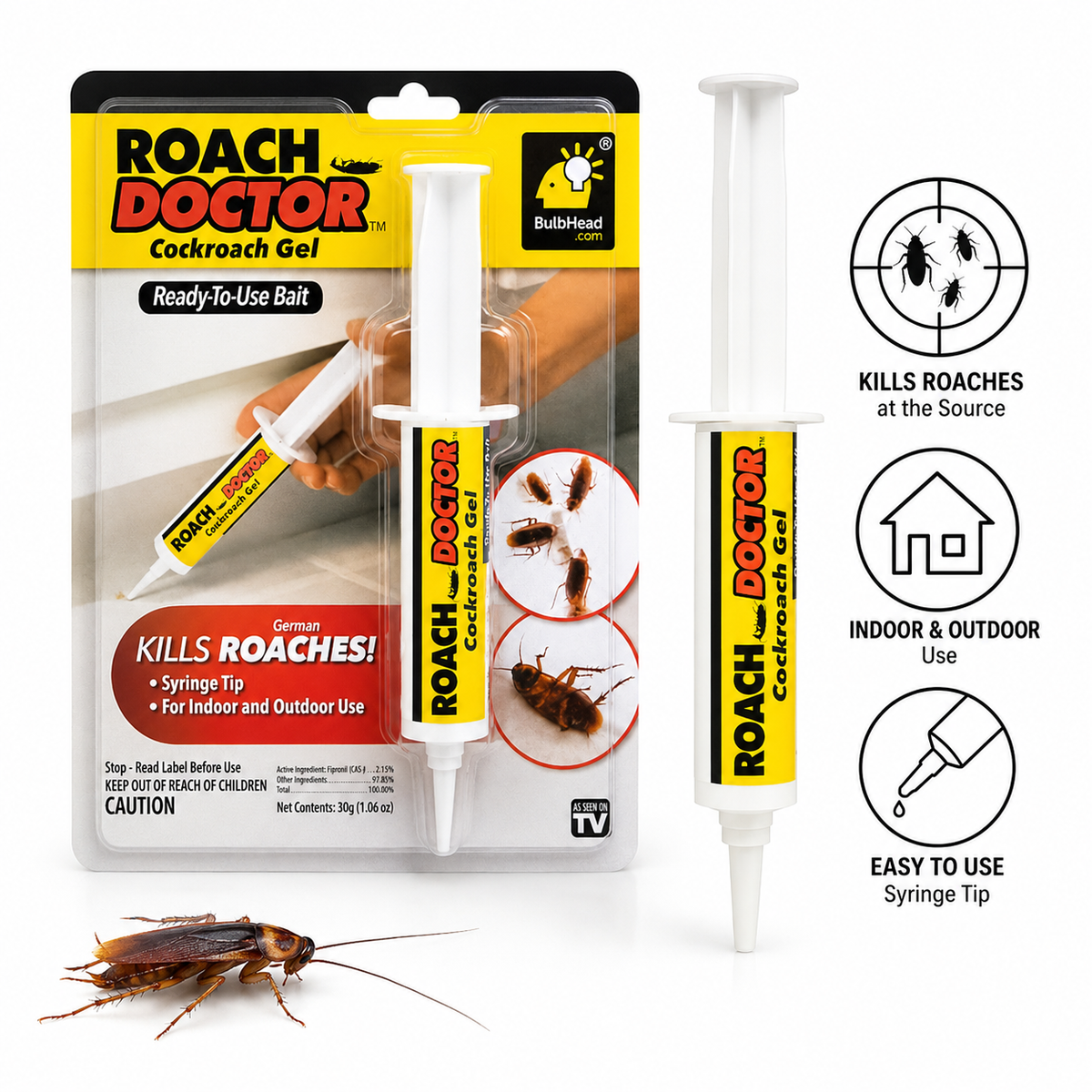 Roach Doctor Cockroach Gel – Ready-to-Use Roach Bait