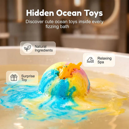 Premium High Quality PACK of 12 Kids Bath Bomb Set for Girls & Boys – Fizzing Bath Bomb Gift with Fun Colors