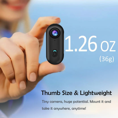 4K WiFi Thumb Sports Camera with H.265, Waterproof 30m