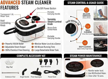 2500W Portable High Pressure Steam Cleaner