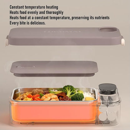 cordless, self-heating electric lunch box