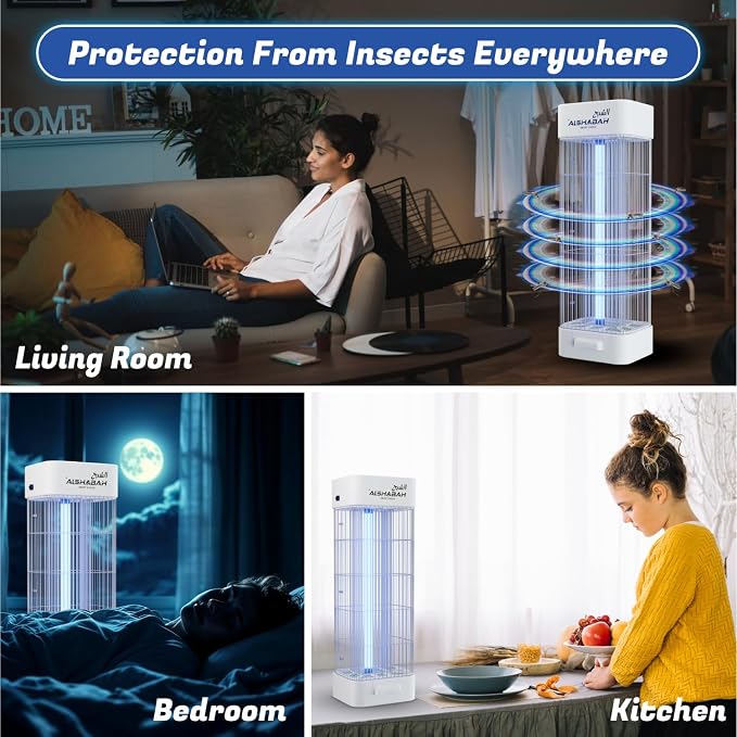 ALSHABAH Original Mosquito Killer – Powerful 3800V Smart UV Lamp