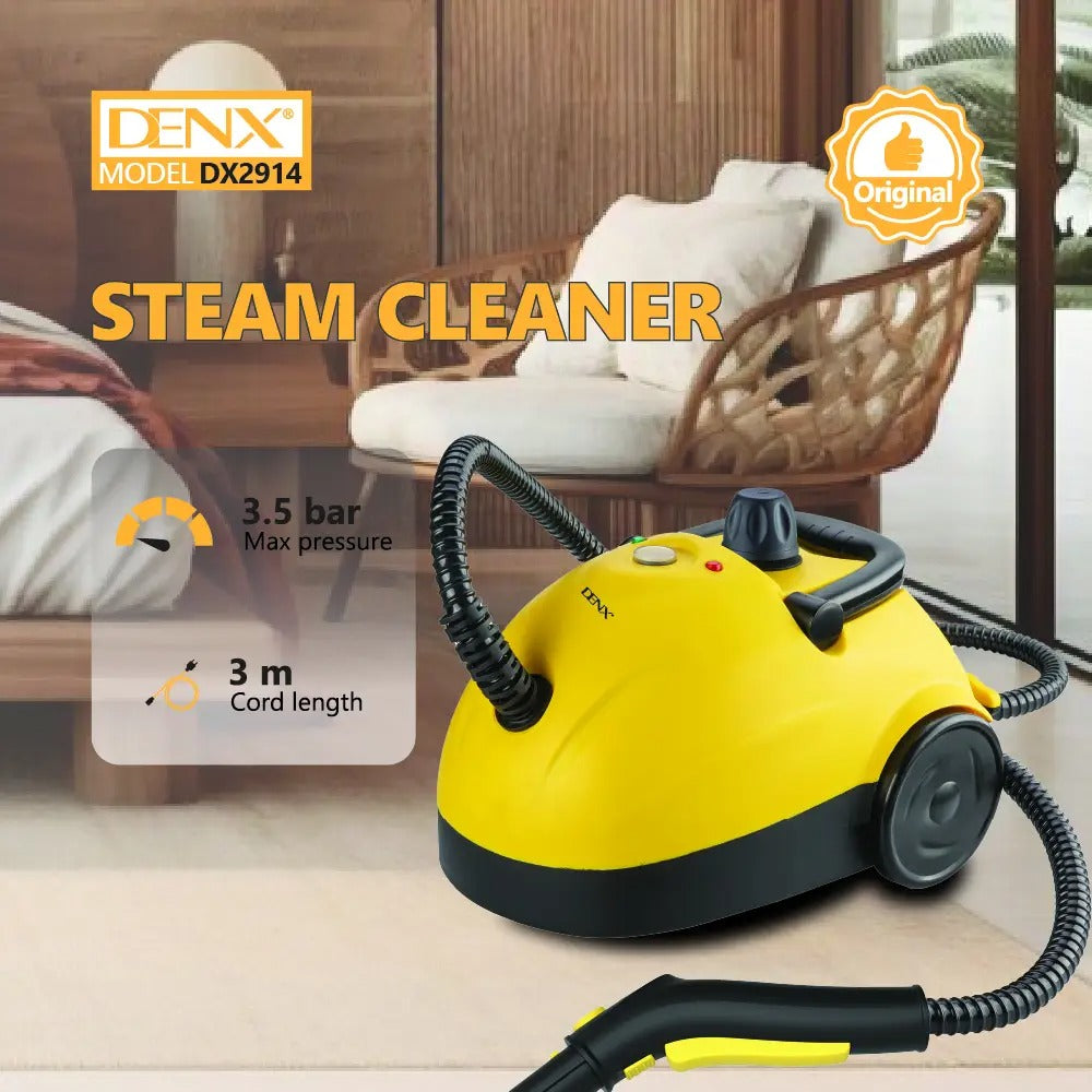DX2914 1500W Multipurpose Steam Cleaner with 1.2L Water Tank and 13 Accessories for Floor, Fabric, and Glass Cleaning