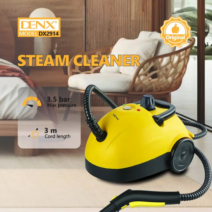 DX2914 1500W Multipurpose Steam Cleaner with 1.2L Water Tank and 13 Accessories for Floor, Fabric, and Glass Cleaning