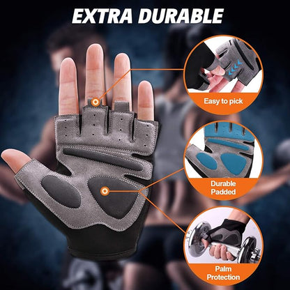 Grebarley Gym Gloves,Training Gloves Full Wrist Support,Breathable Extra Grip Palm Protection Fitness Crossfit for Men & Women