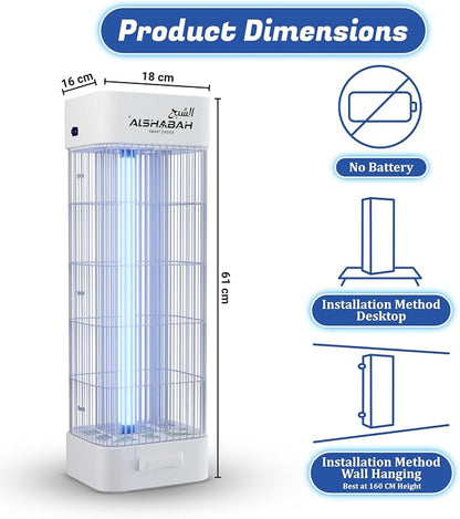 ALSHABAH Original Mosquito Killer – Powerful 3800V Smart UV Lamp